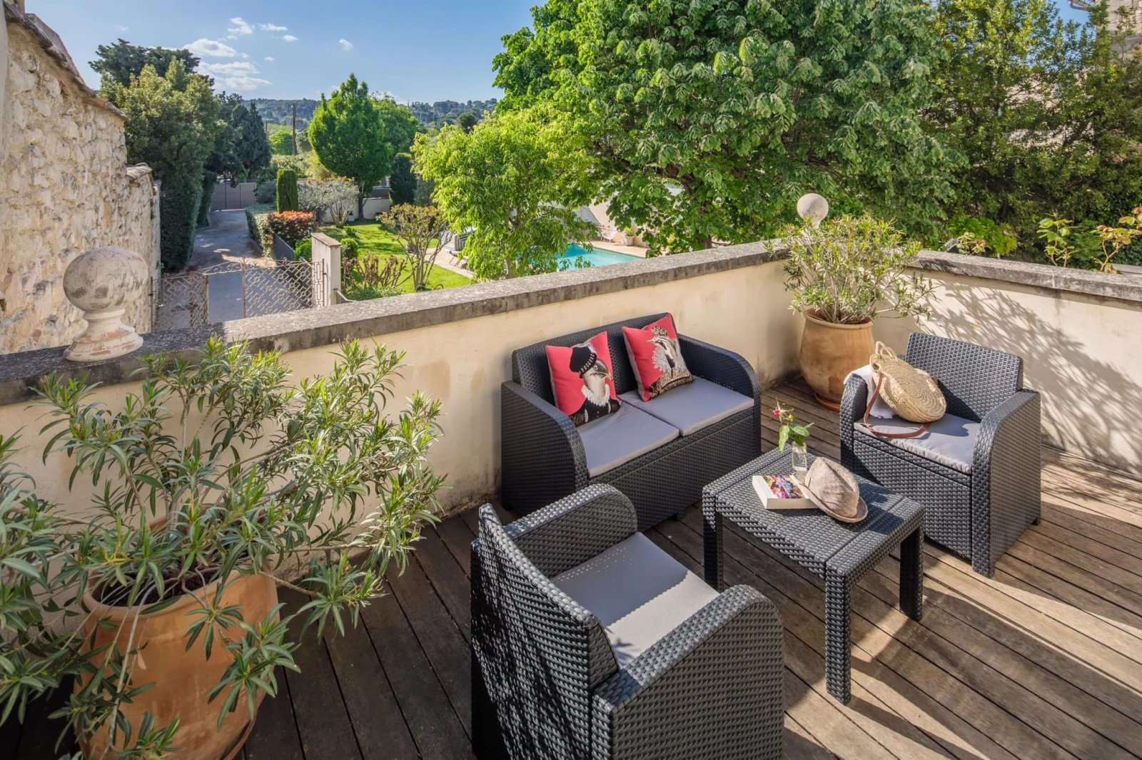 Suite F — Terrasse — La terrasse privée